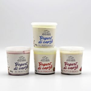 yogurt latte di capra fresco gusti misti Pienzi